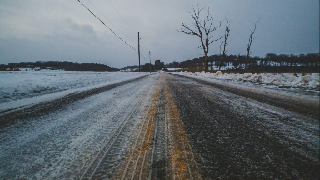 гололед, непогода, зима, дорога
